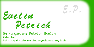 evelin petrich business card